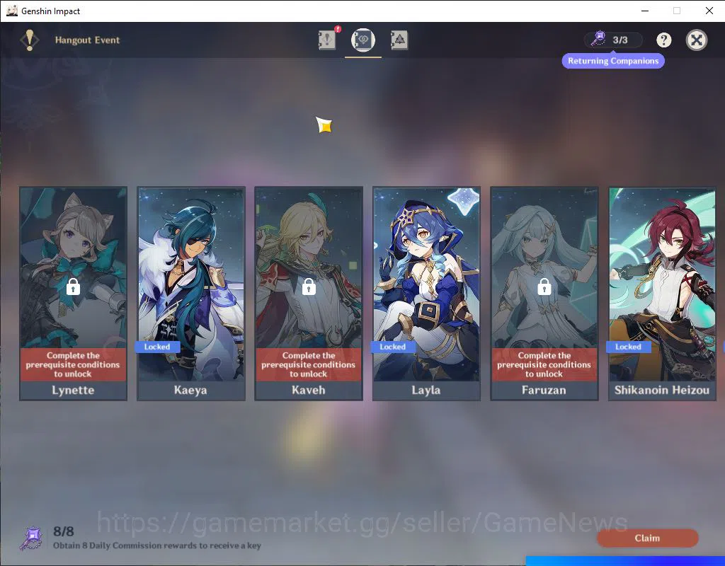 Genshin Impact Accounts Asia|AR 56|6 Limited 6+(*5WEP)|[Raiden,Clorinde,Fu image 13