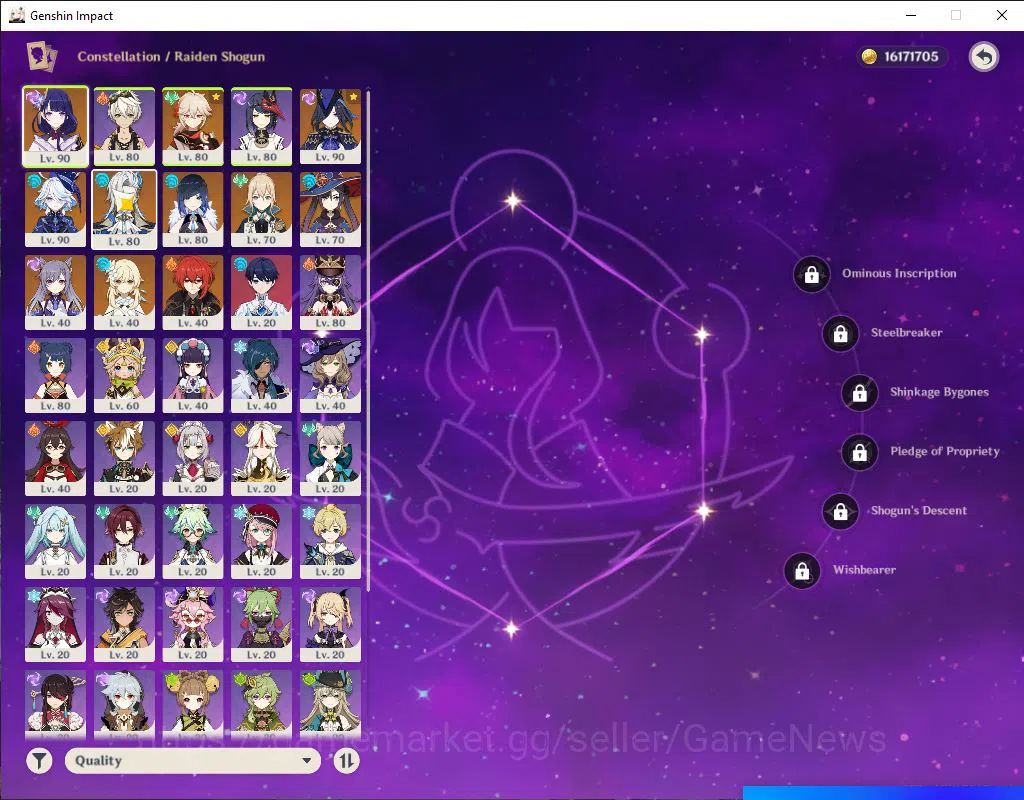Genshin Impact Accounts Asia|AR 56|6 Limited 6+(*5WEP)|[Raiden,Clorinde,Fu image 4