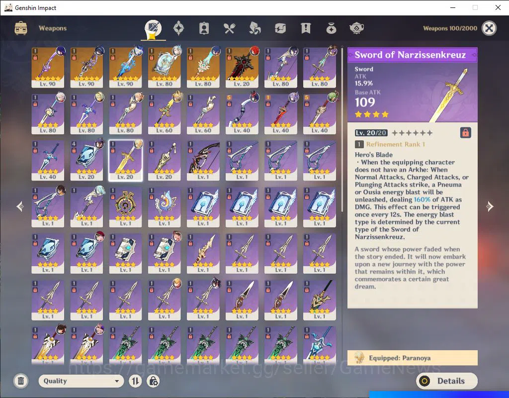 Genshin Impact Accounts Asia|AR 56|6 Limited 6+(*5WEP)|[Raiden,Clorinde,Fu image 5
