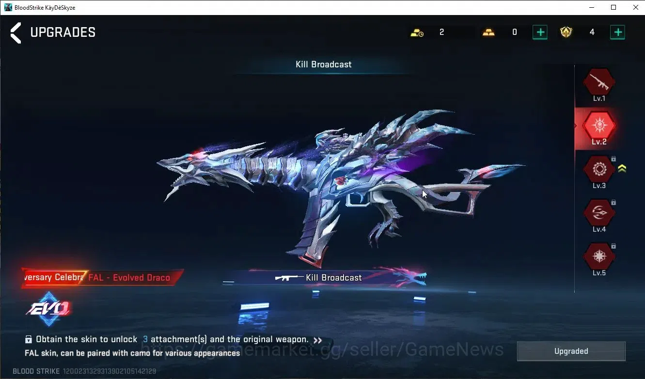 Blood Strike Accounts ASIA|ETERNAL Desert Eagle Scorpius+EVO FAL Draco+C image 7