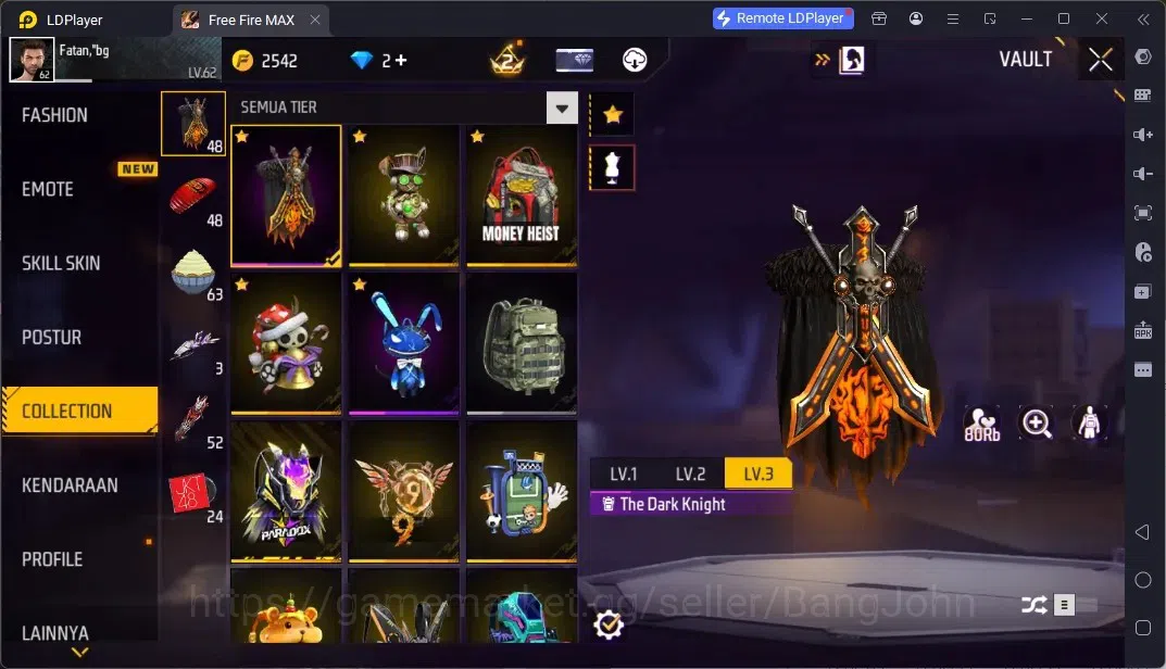 Free Fire Accounts Indonesia | 1 EVO (FAMAS-Demonic Grin Lv.5)| M1887-Mamba Gnaw| JJK Bundle, And More | Check SS FF811B 13