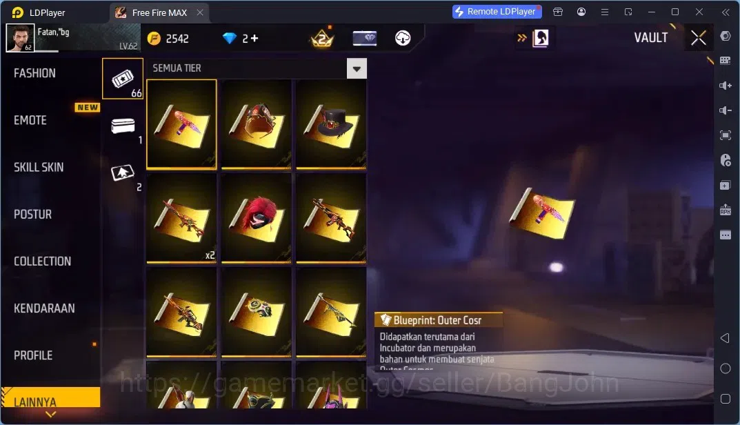 Free Fire Accounts Indonesia | 1 EVO (FAMAS-Demonic Grin Lv.5)| M1887-Mamba Gnaw| JJK Bundle, And More | Check SS FF811B 19