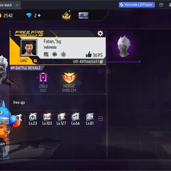 Free Fire Accounts Indonesia | 1 EVO (FAMAS-Demonic Grin Lv.5)| M1887-Mamba Gnaw| JJK Bundle, And More | Check SS FF811B