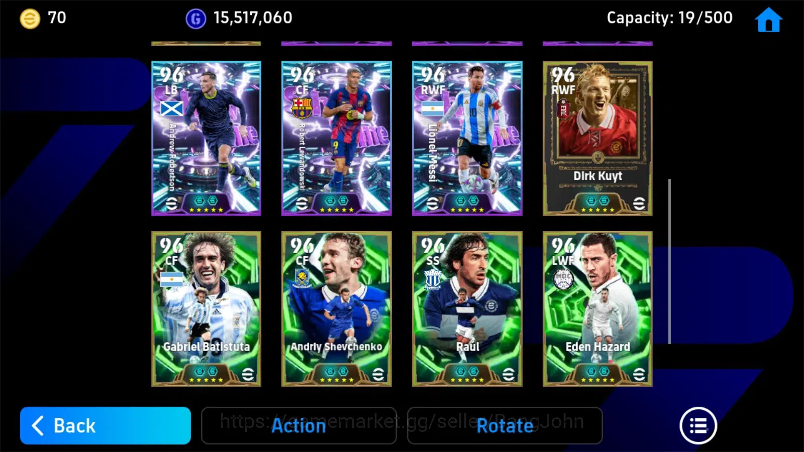 eFootball Accounts Legends & Iconic Players Mobile|PW 3175|Lamine Yamal BigT,Diego Forlan Epic,Gabriel Batistuta Epic,Eden 2