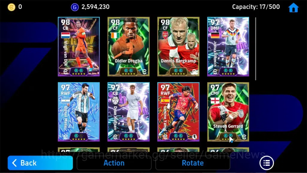 eFootball Accounts Legends & Iconic Players Android|Epic Drogba,Dennis Bergkamp,Gerrard,Wayne Rooney,ShowTime Virgil van 7