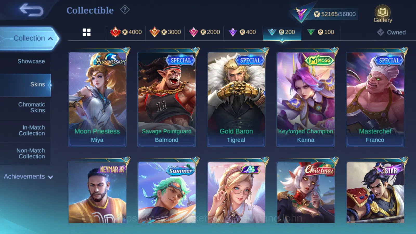 Mobile Legends: Bang Bang Accounts Hero 131 | skin 258 | kof karina | star annual kag image 12