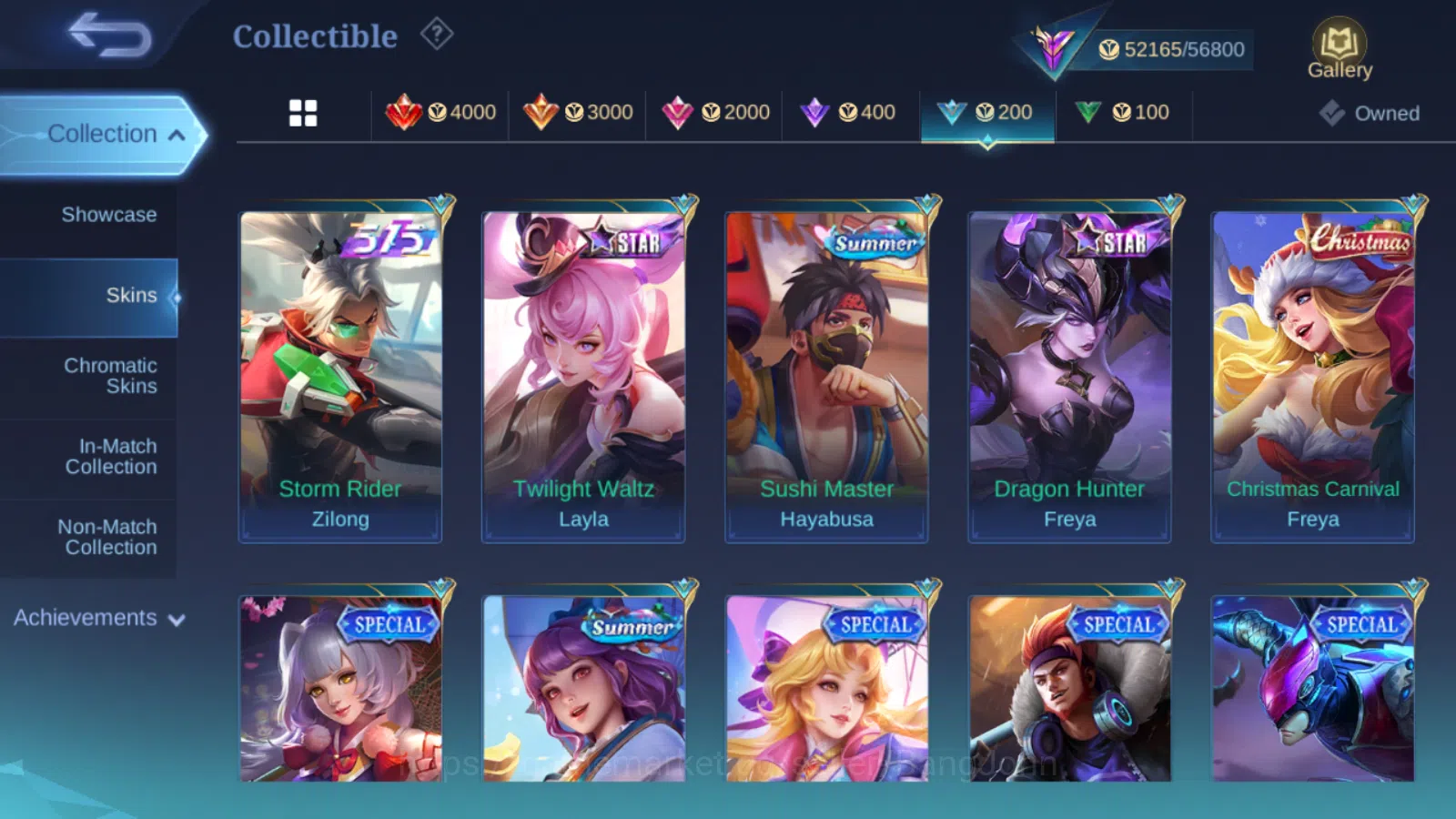 Mobile Legends: Bang Bang Accounts Hero 131 | skin 258 | kof karina | star annual kag image 13
