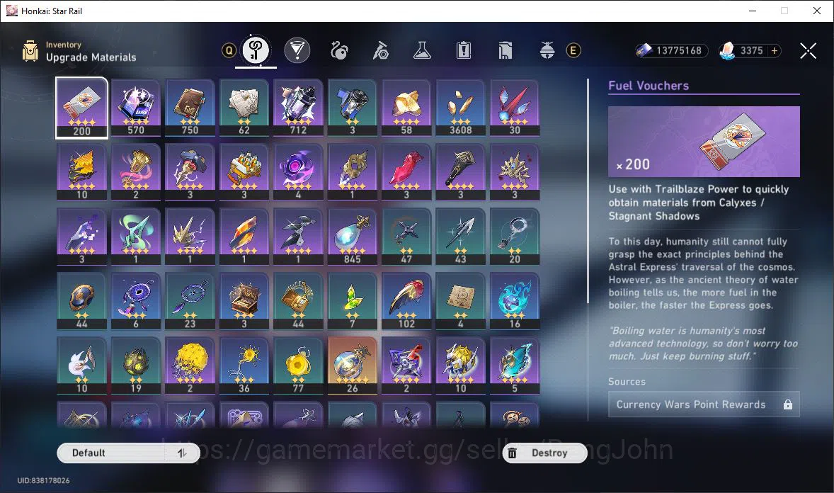 Honkai Star Rail Accounts [ASIA] TL 70 | 15 Limit | Toshi | The Herta | Anax image 10