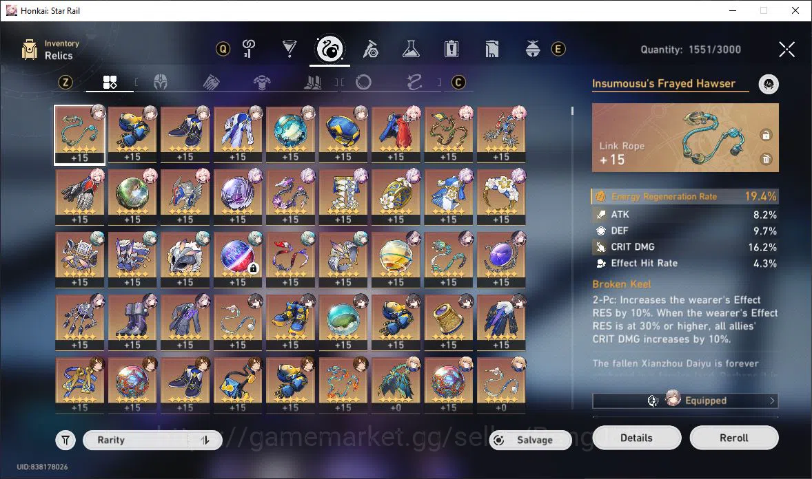 Honkai Star Rail Accounts [ASIA] TL 70 | 15 Limit | Toshi | The Herta | Anax image 8