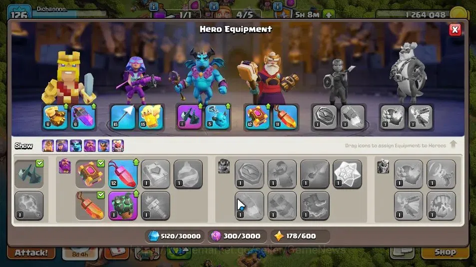 Clash of Clans Accounts LV 126|TH 12-BH 6|HH 6|Limited Skin|BK 53,AQ 55,GW image 10