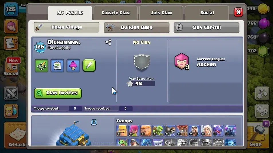Clash of Clans Accounts LV 126|TH 12-BH 6|HH 6|Limited Skin|BK 53,AQ 55,GW image 2