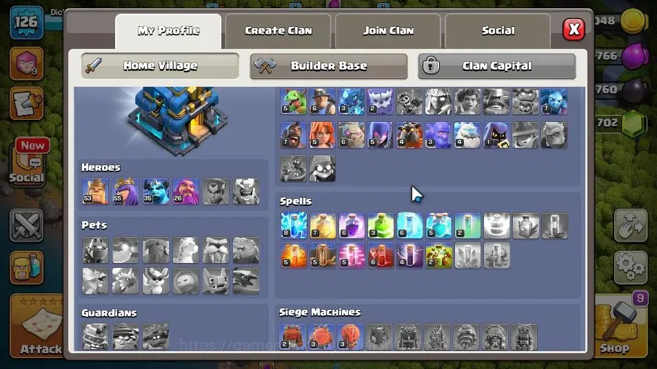 Clash of Clans Accounts LV 126|TH 12-BH 6|HH 6|Limited Skin|BK 53,AQ 55,GW image 3