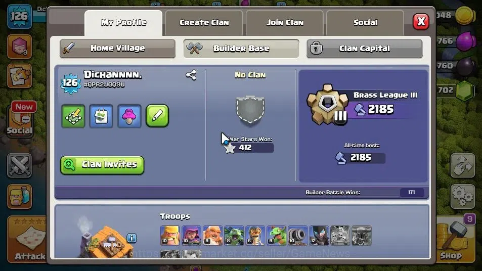 Clash of Clans Accounts LV 126|TH 12-BH 6|HH 6|Limited Skin|BK 53,AQ 55,GW image 4
