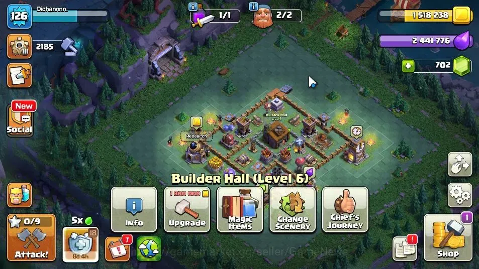 Clash of Clans Accounts LV 126|TH 12-BH 6|HH 6|Limited Skin|BK 53,AQ 55,GW image 6
