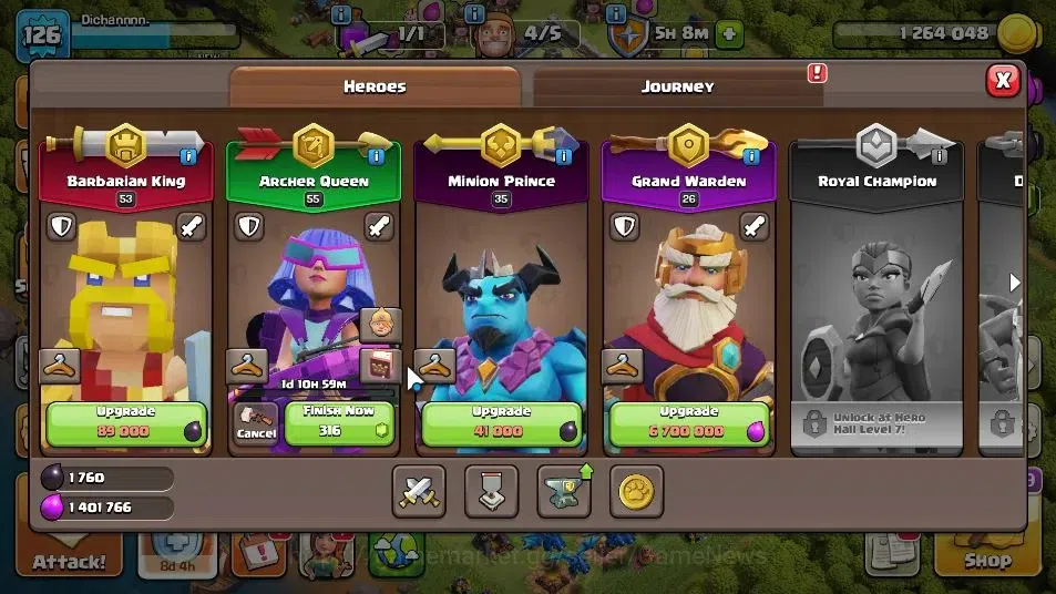 Clash of Clans Accounts LV 126|TH 12-BH 6|HH 6|Limited Skin|BK 53,AQ 55,GW image 8