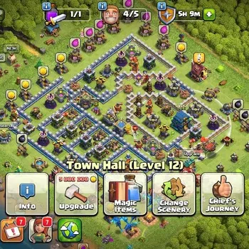Clash of Clans High-End LV 126|TH 12-BH 6|HH 6|Limited Skin|BK 53,AQ 55,GW image 1