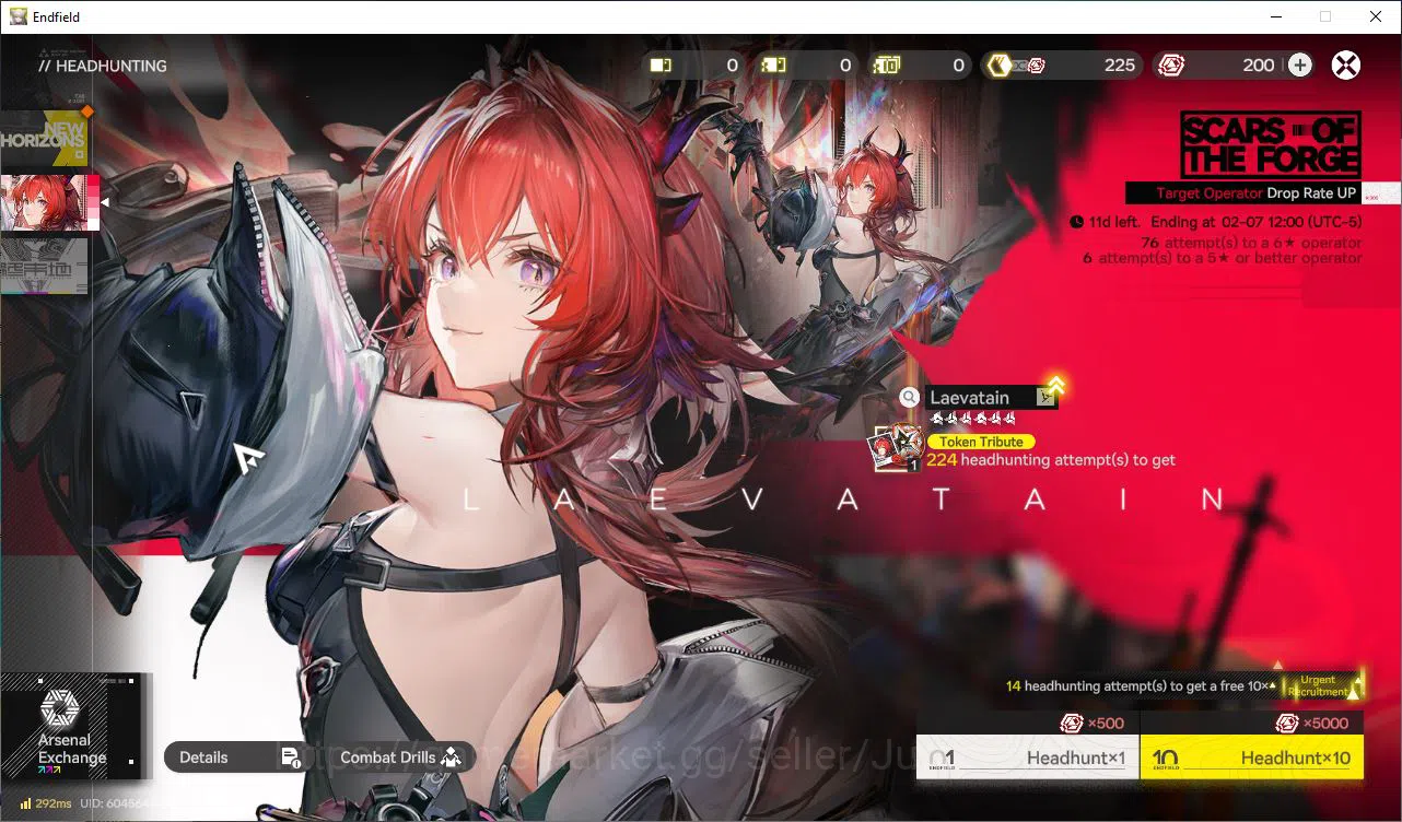 Arknights: Endfield Accounts NA/EU Lv2 |Starter|1620 Arsenal|1SSR (Laevatain)+6 image 9