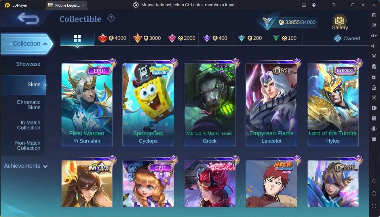 Mobile Legends: Bang Bang Accounts GlobalHero 92|Skin 132|Legend Lesley|CC Natalia|Sp image 11