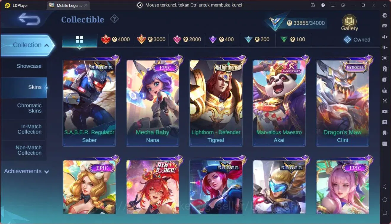 Mobile Legends: Bang Bang Accounts GlobalHero 92|Skin 132|Legend Lesley|CC Natalia|Sp image 12