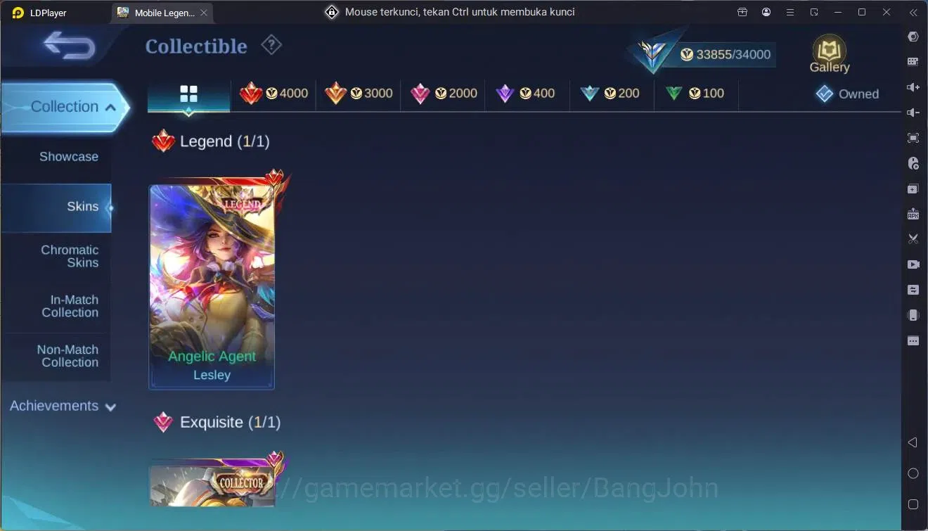 Mobile Legends: Bang Bang Accounts GlobalHero 92|Skin 132|Legend Lesley|CC Natalia|Sp image 14