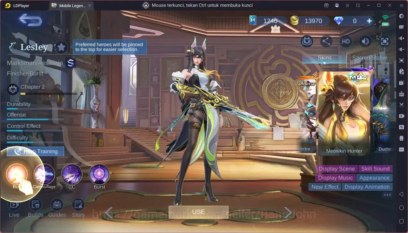 Mobile Legends: Bang Bang Accounts GlobalHero 92|Skin 132|Legend Lesley|CC Natalia|Sp image 4