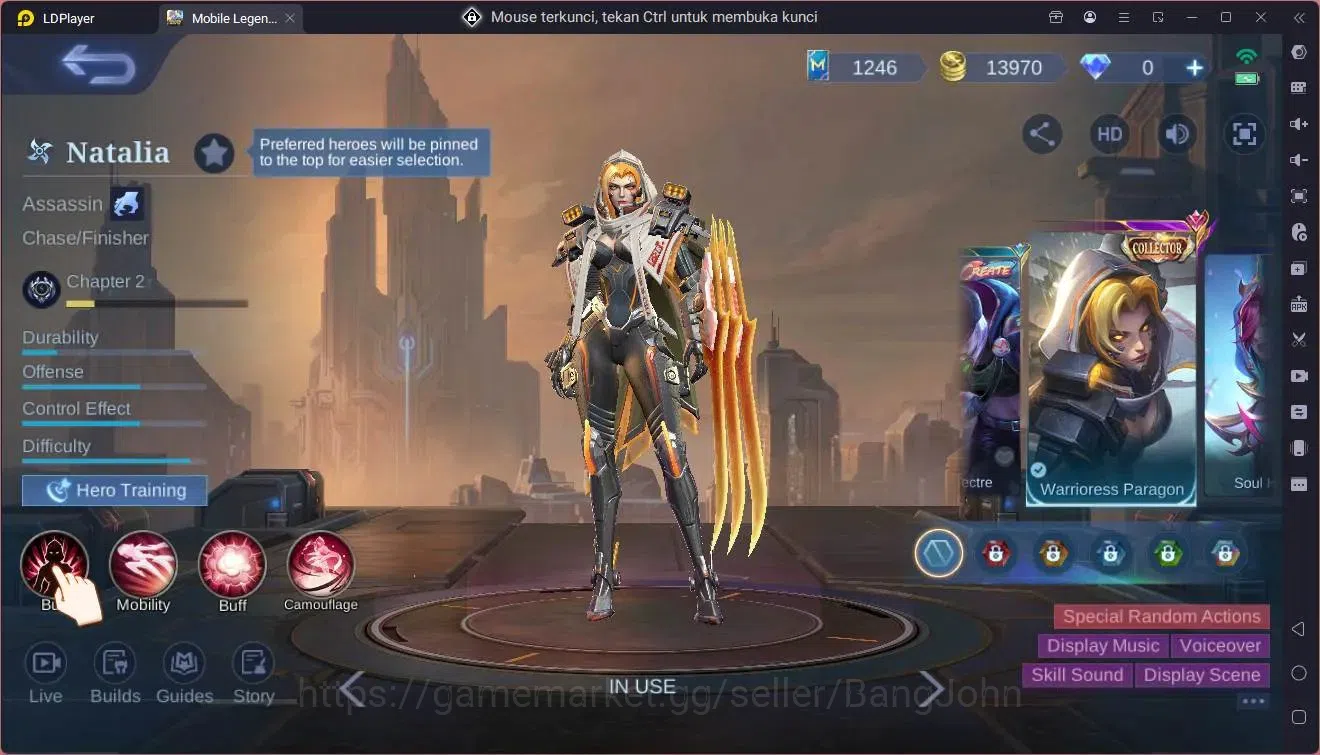 Mobile Legends: Bang Bang Accounts GlobalHero 92|Skin 132|Legend Lesley|CC Natalia|Sp image 7