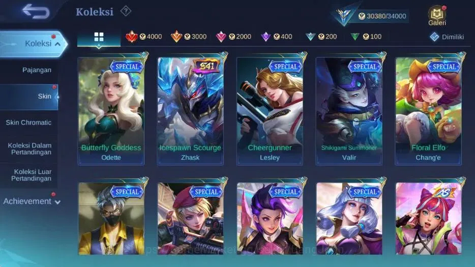 Mobile Legends: Bang Bang Accounts Collector Global|Skin 96|Expert III|Collector Natalia,Lightborn Tigreal,Blazing 13