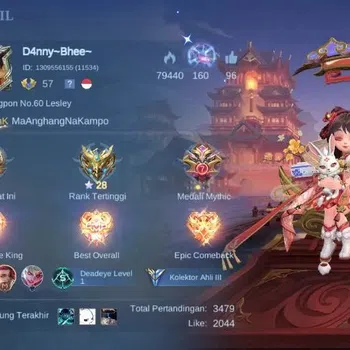 Mobile Legends: Bang Bang Accounts Collector Global|Skin 96|Expert III|Collector Natalia,Lightborn Tigreal,Blazing
