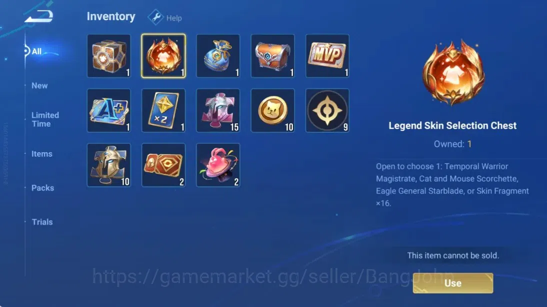 Honor of Kings Accounts Global | 9H 2S | 1 Legend Skin Selection Chest | T image 5