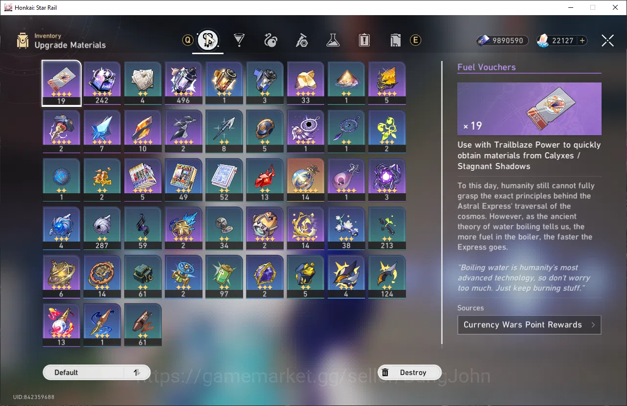 Honkai Star Rail Accounts ASIA | TL 61 | 5 Limit | Ashveil + Cruising S5 | Y image 4