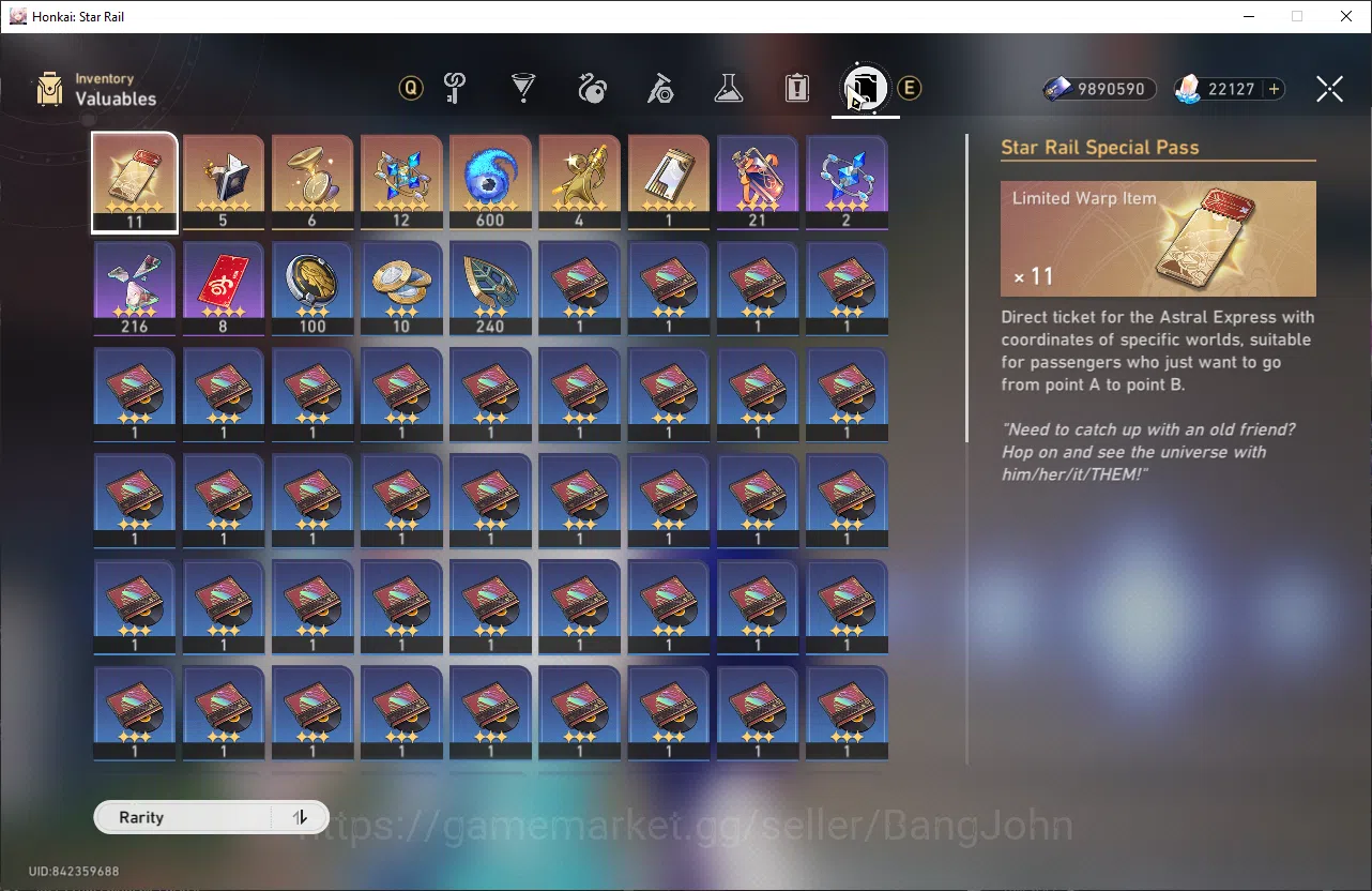 Honkai Star Rail Accounts ASIA | TL 61 | 5 Limit | Ashveil + Cruising S5 | Y image 9