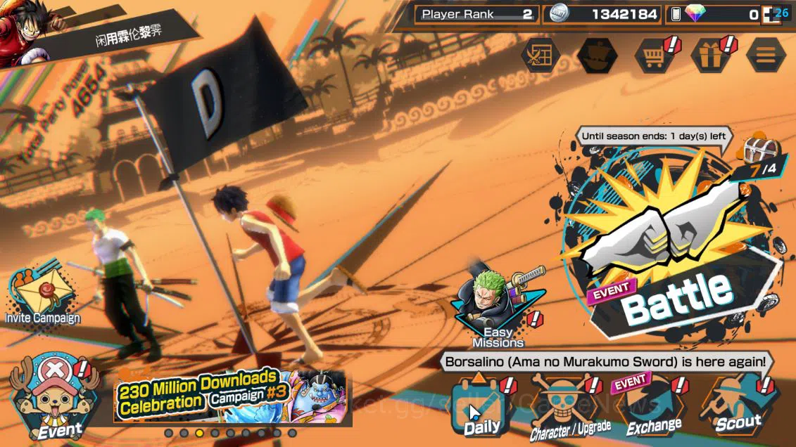 One Piece Bounty Rush Accounts Mid-Tier Global|5 EX|BP Kuzan,5 Elder St.Saturn,GP Gol D.roger,AMS[Borsalino],Daimyo Kuri 4