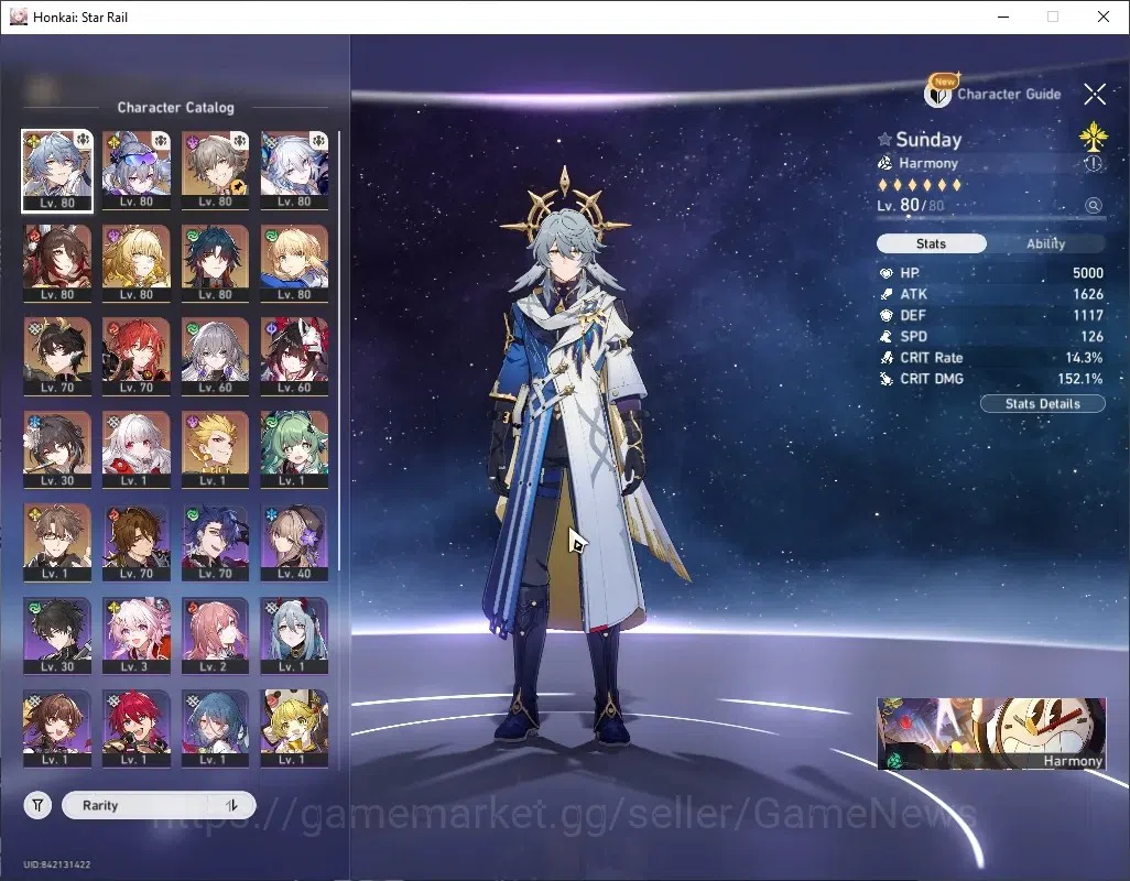 Honkai Star Rail Accounts Others Asia|TL 66|12 Limited|Yao Guang+Sign,Gilgamesh,SW 1