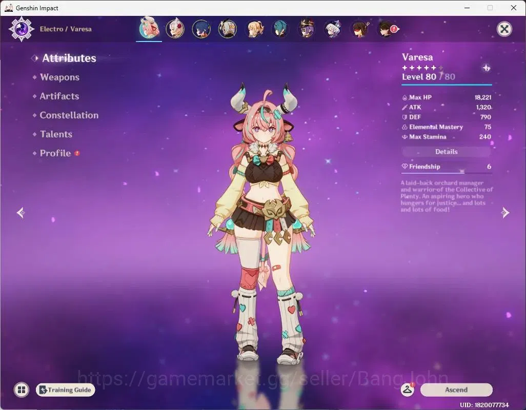 Genshin Impact Accounts Asia | AR 45|2 limit|Varesh, Lauma|4 Other *5(Jean image 4