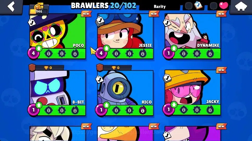 Brawl Stars Accounts 1146 Trophy|8770 Bling|20 Brawlers 1 Max Lvl [Mort image 10