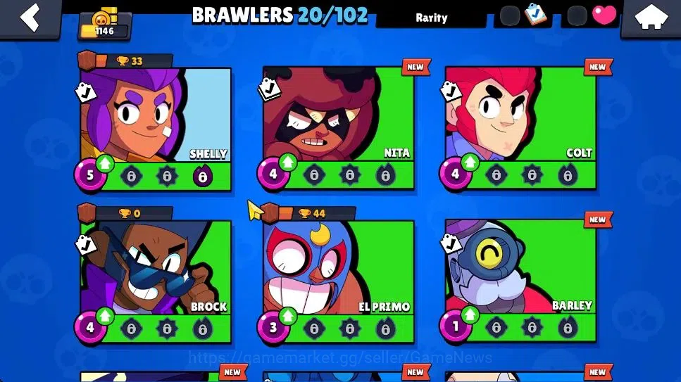 Brawl Stars Accounts 1146 Trophy|8770 Bling|20 Brawlers 1 Max Lvl [Mort image 9