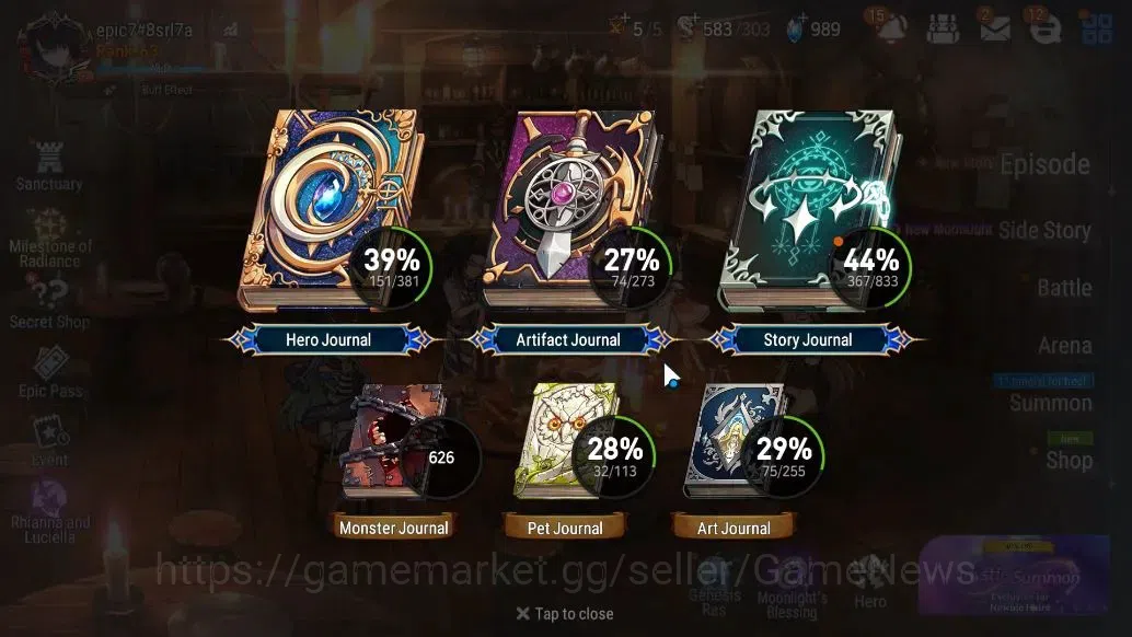 Epic Seven Accounts GLOBAL Unverif|13 ML(Rhiana&Luciel,Salome,RueleLig image 3