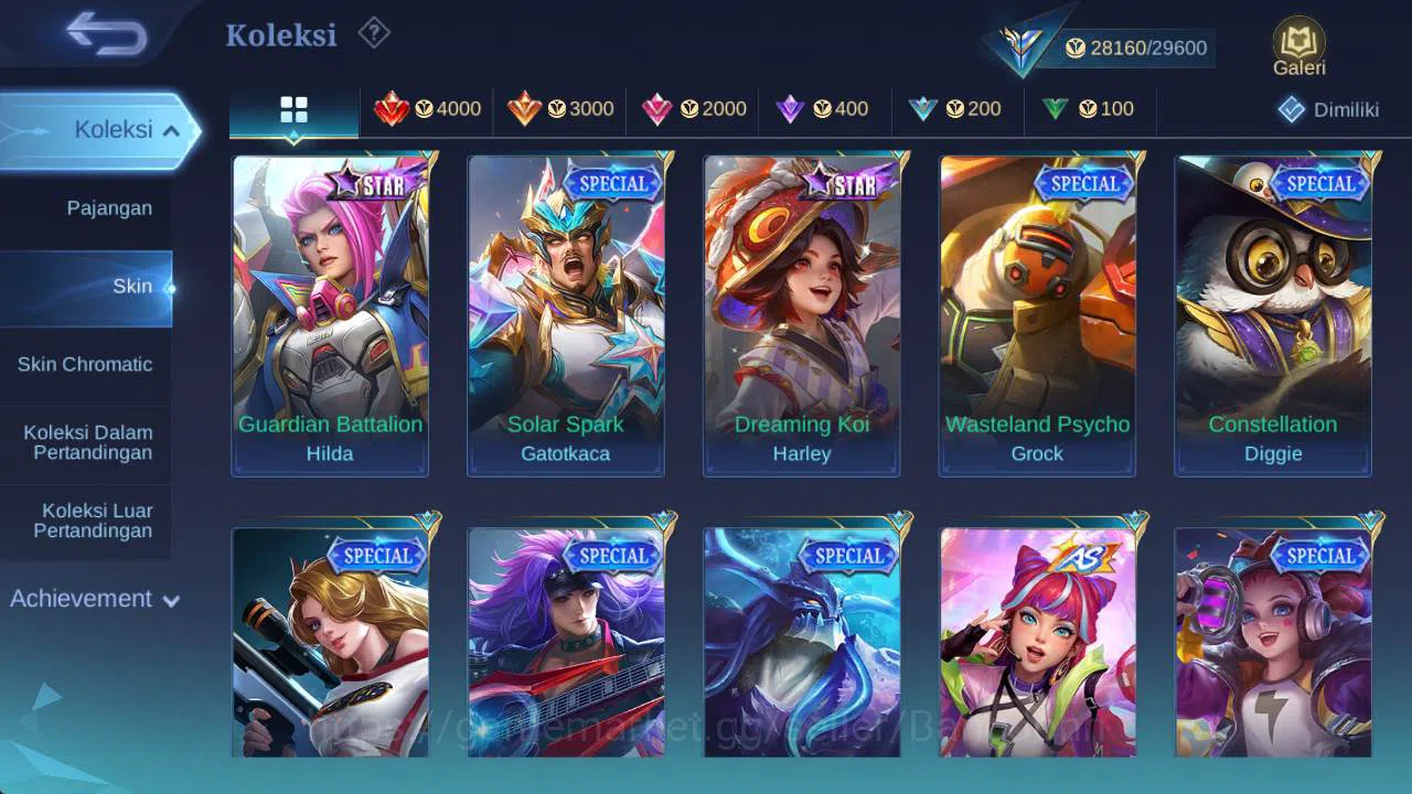 Mobile Legends: Bang Bang Accounts Global|hero 67,skin 114, KOF guin,venom(harley,GS) image 7