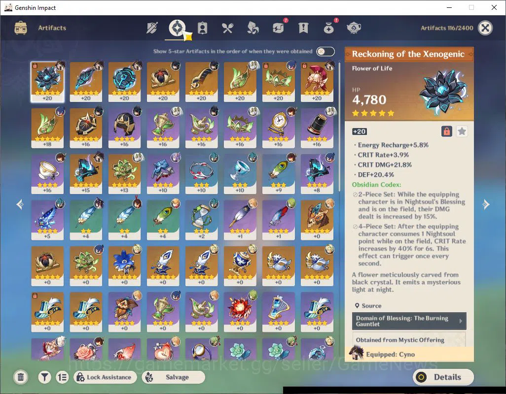 Genshin Impact Accounts Asia|AR 48|4 Limited +3(*5Weapon)| [Cyno+Sign] Col image 5