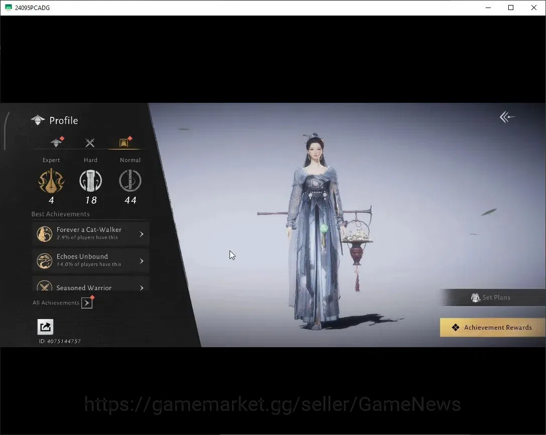 Where Winds Meet Accounts GLOBAL|Lv 93|22K GS|1 Harmonic Core|Humble Hero set,Peacuful Life,Anthem of Ages,Goose pouch 6