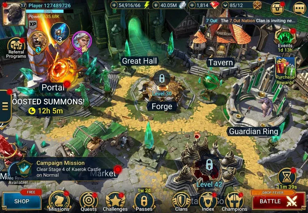 Raid: Shadow Legends Accounts Mid-Game Lv 17 635K Power|18 Legend 1