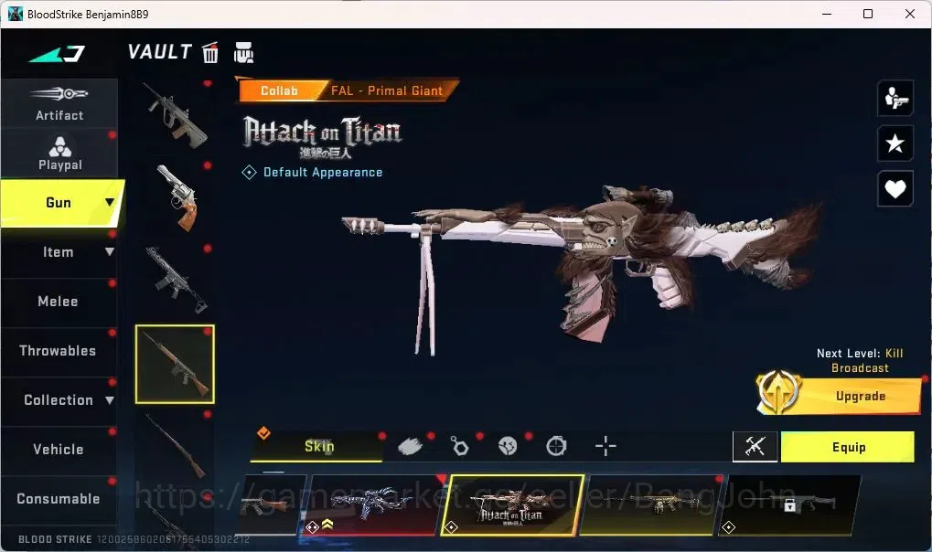 Blood Strike Accounts ASIA | AOT KAG-6,FAL|EVANGELION SCAR,MCX|7DS Kar98 image 16