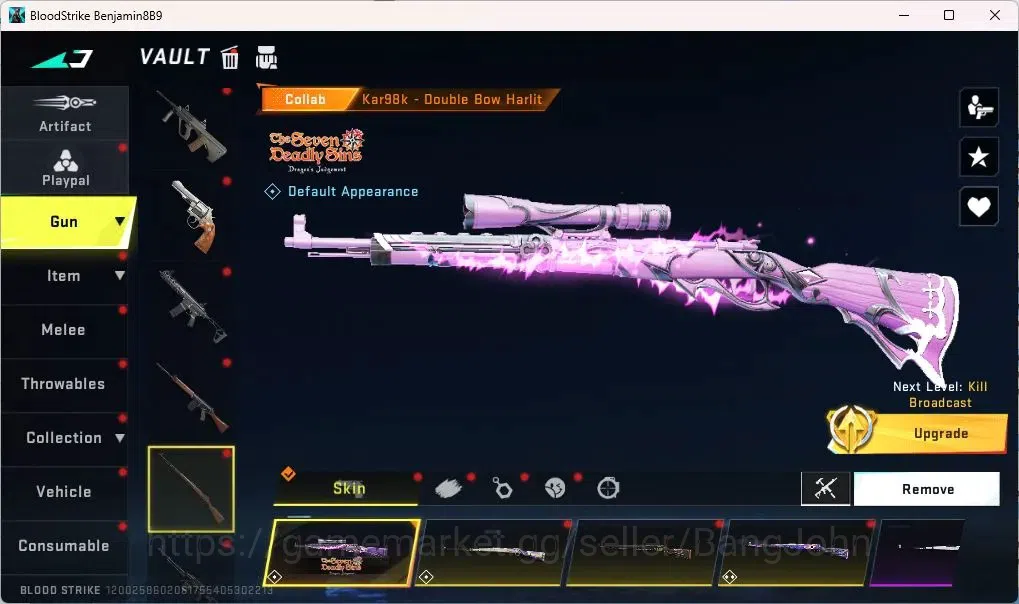 Blood Strike Accounts ASIA | AOT KAG-6,FAL|EVANGELION SCAR,MCX|7DS Kar98 image 17