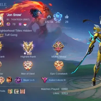 Mobile Legends: Bang Bang Accounts Collector Global|Skin352|Exalted|KOF Karina+Guinevere,Collector
