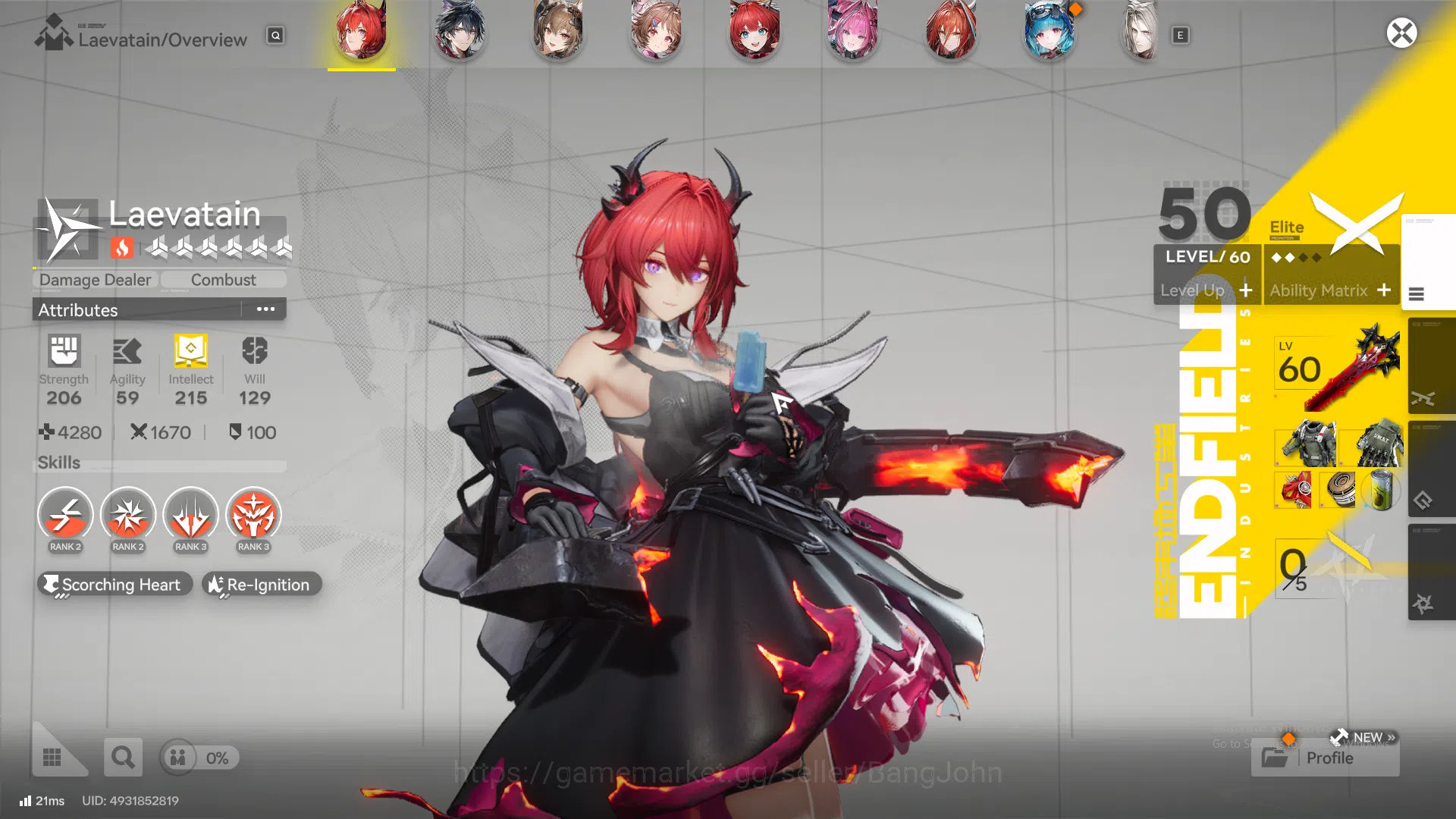 Arknights: Endfield Accounts ASIA |Midgame|3Limit+1Limit|Laevatain Sign,Yvonne, image 1