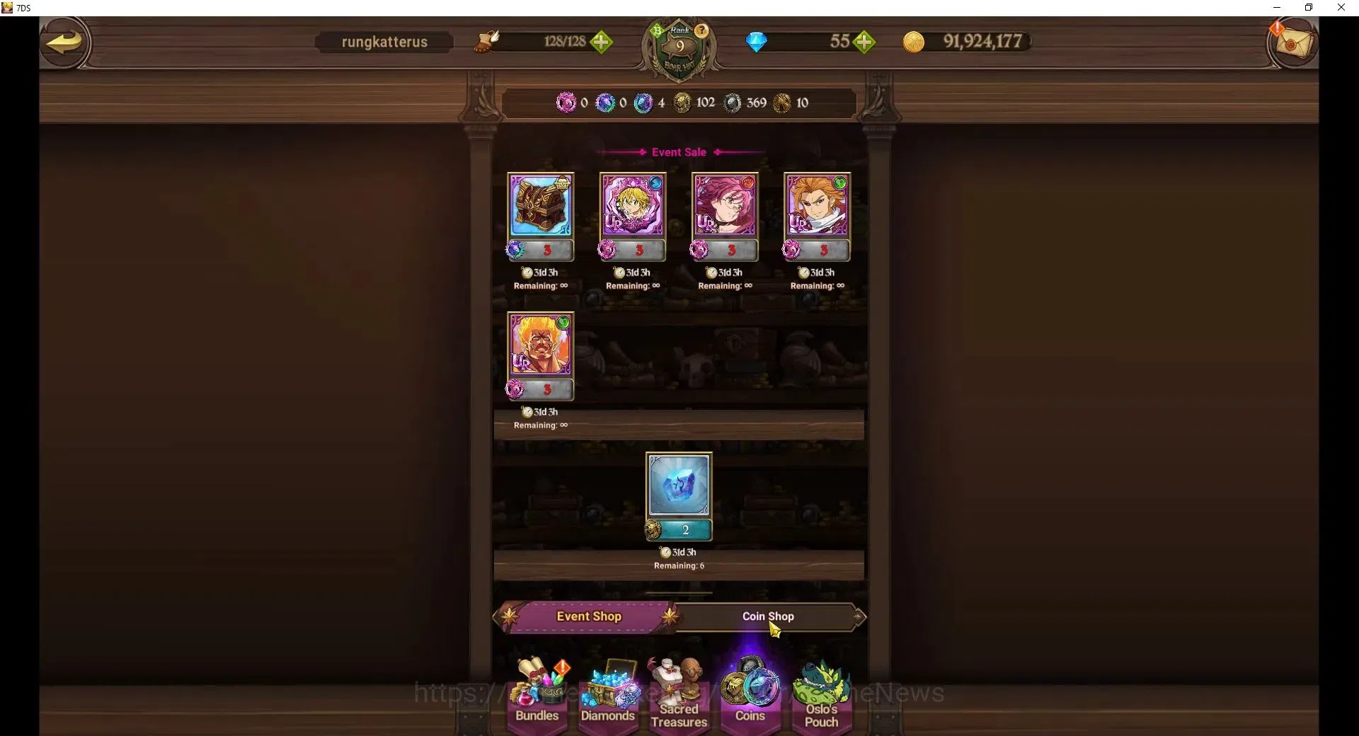 The Seven Deadly Sins: Grand Cross Accounts Global|2 UR Selector|566K CC|30 LS|5 UR|Nemesis Me image 10