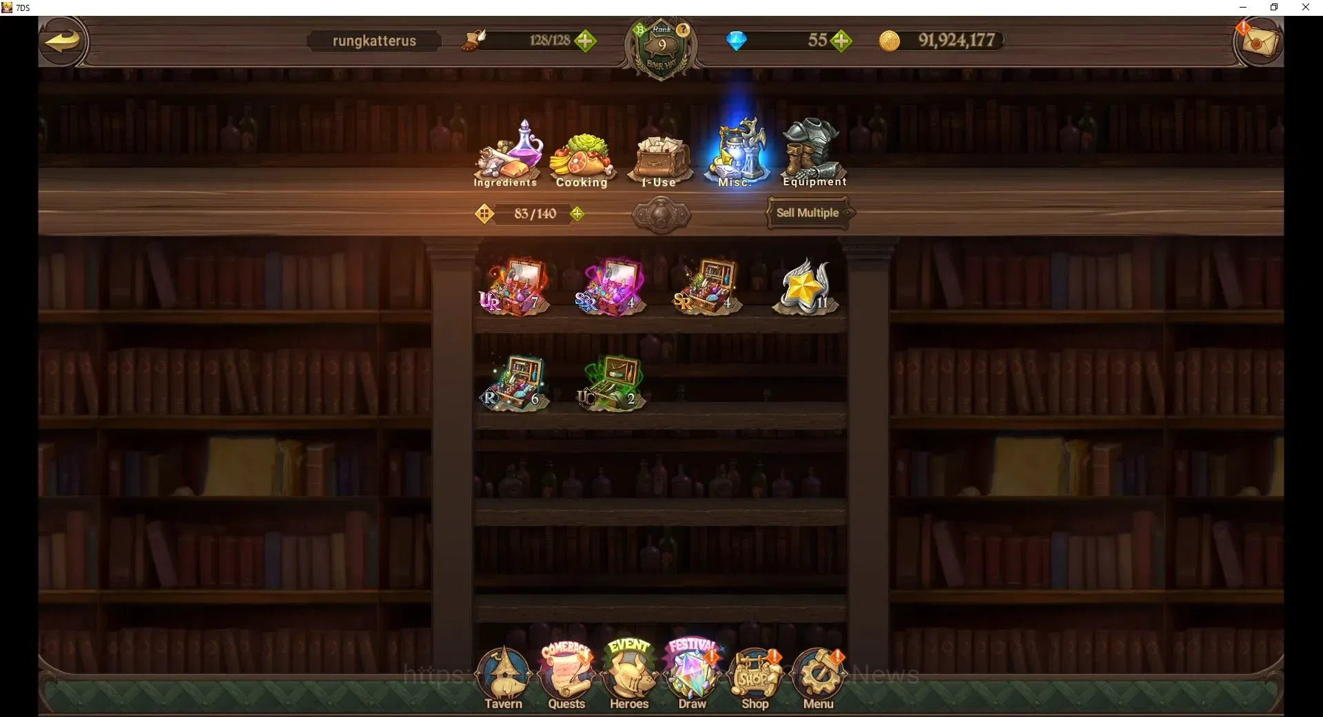 The Seven Deadly Sins: Grand Cross Accounts Global|2 UR Selector|566K CC|30 LS|5 UR|Nemesis Me image 15