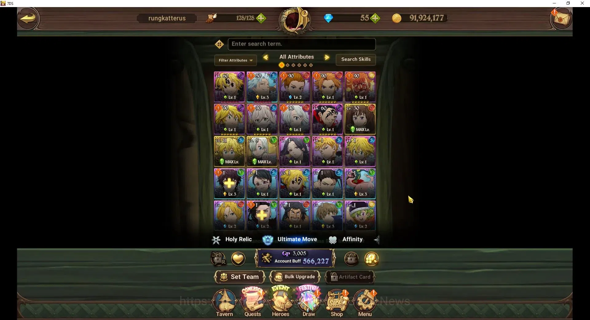 The Seven Deadly Sins: Grand Cross Accounts Global|2 UR Selector|566K CC|30 LS|5 UR|Nemesis Me image 5