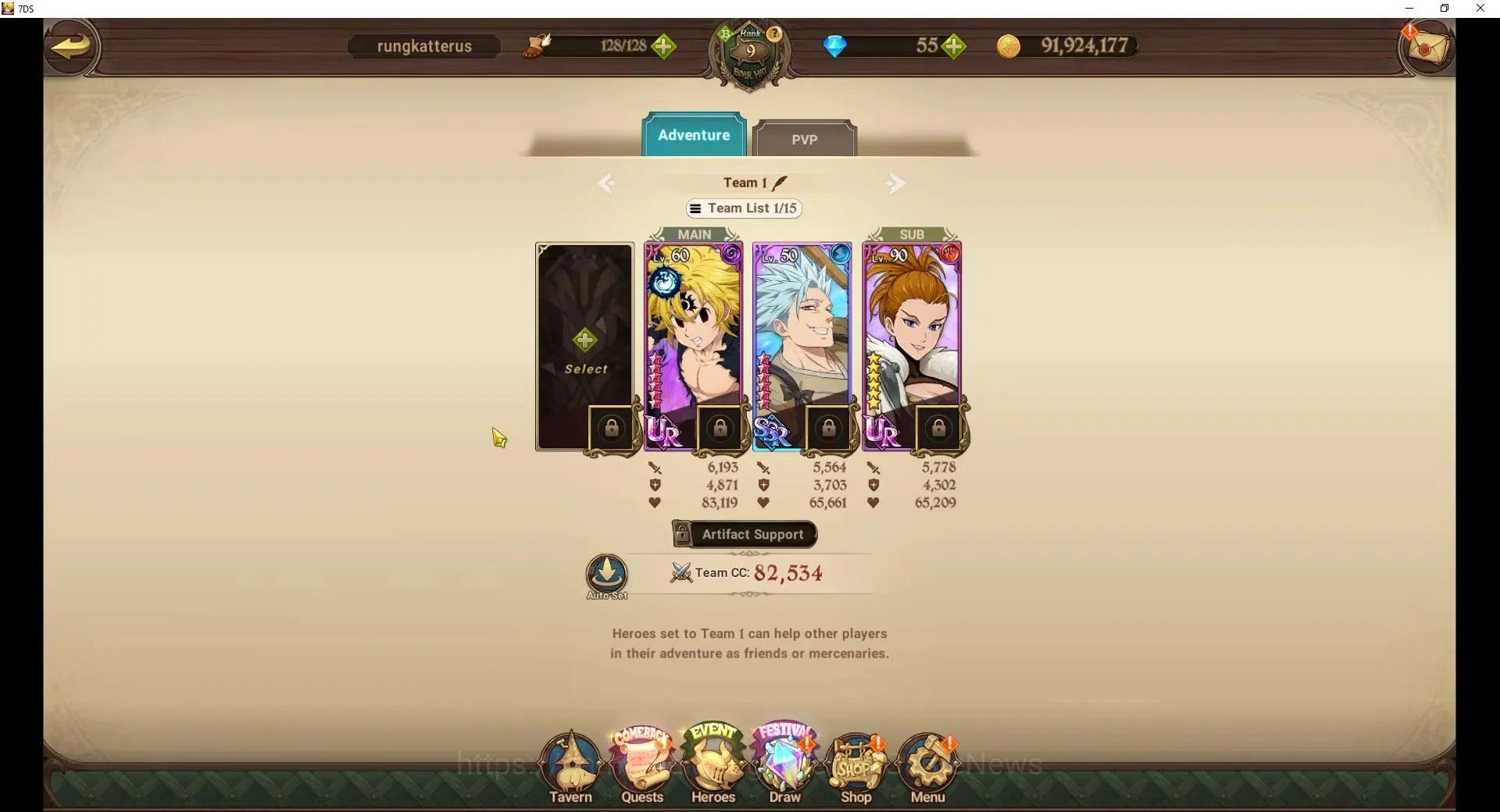 The Seven Deadly Sins: Grand Cross Accounts Global|2 UR Selector|566K CC|30 LS|5 UR|Nemesis Me image 7