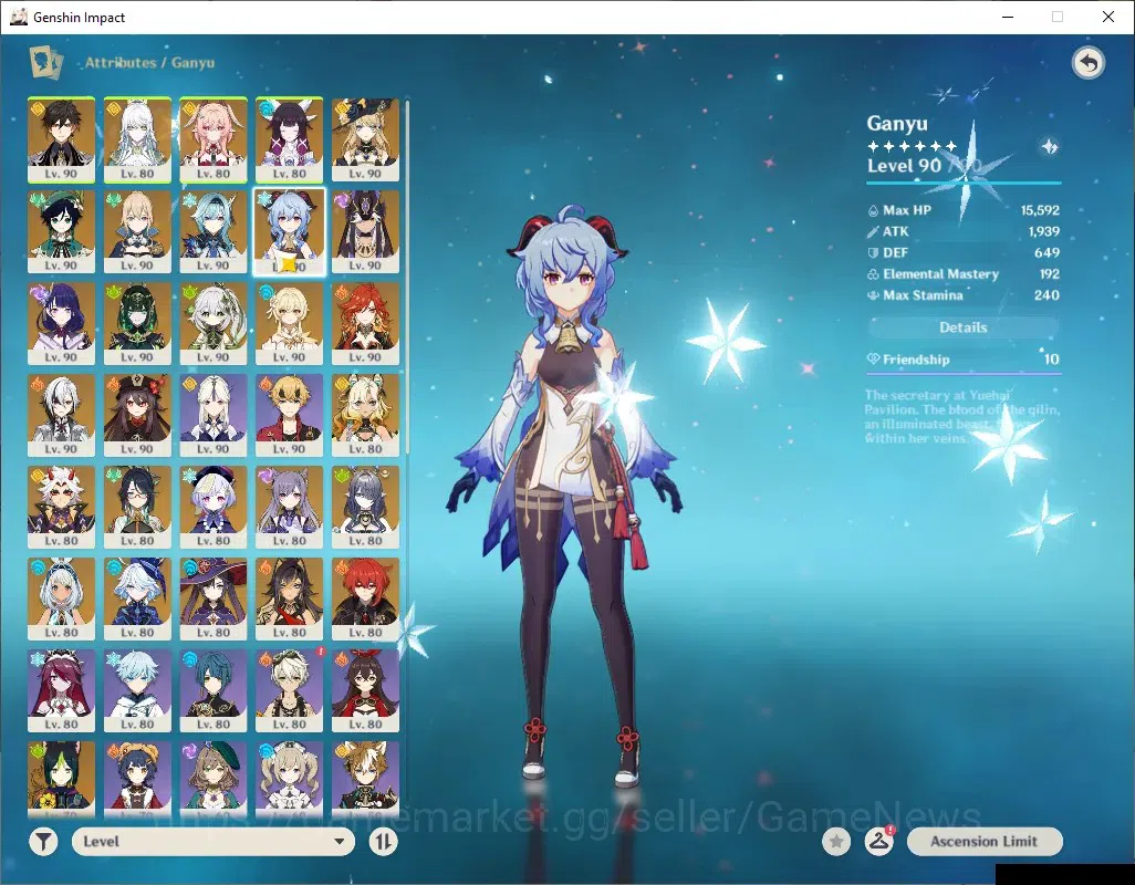 Genshin Impact Accounts ASIA|AR60|Endgame|PremTim Nefer,Zibai,Mavu|21Limit image 10